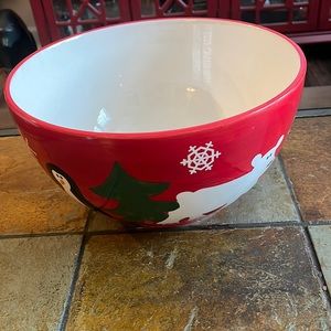 222Fifth Xmas bowl new with snow ⛄️ and trees also reindeer new